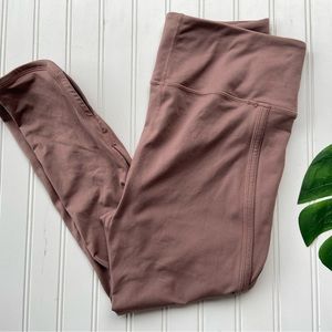 Free People Movement High Waist Infinity cut Out Cropped Mauve Blush Leggings